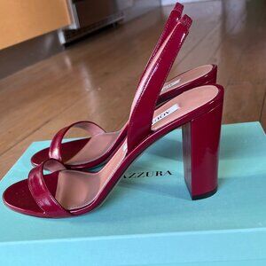 Aquazzura  So Nude 85mm Block Sandal NIB, 38.5